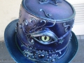 violet top hat with eye